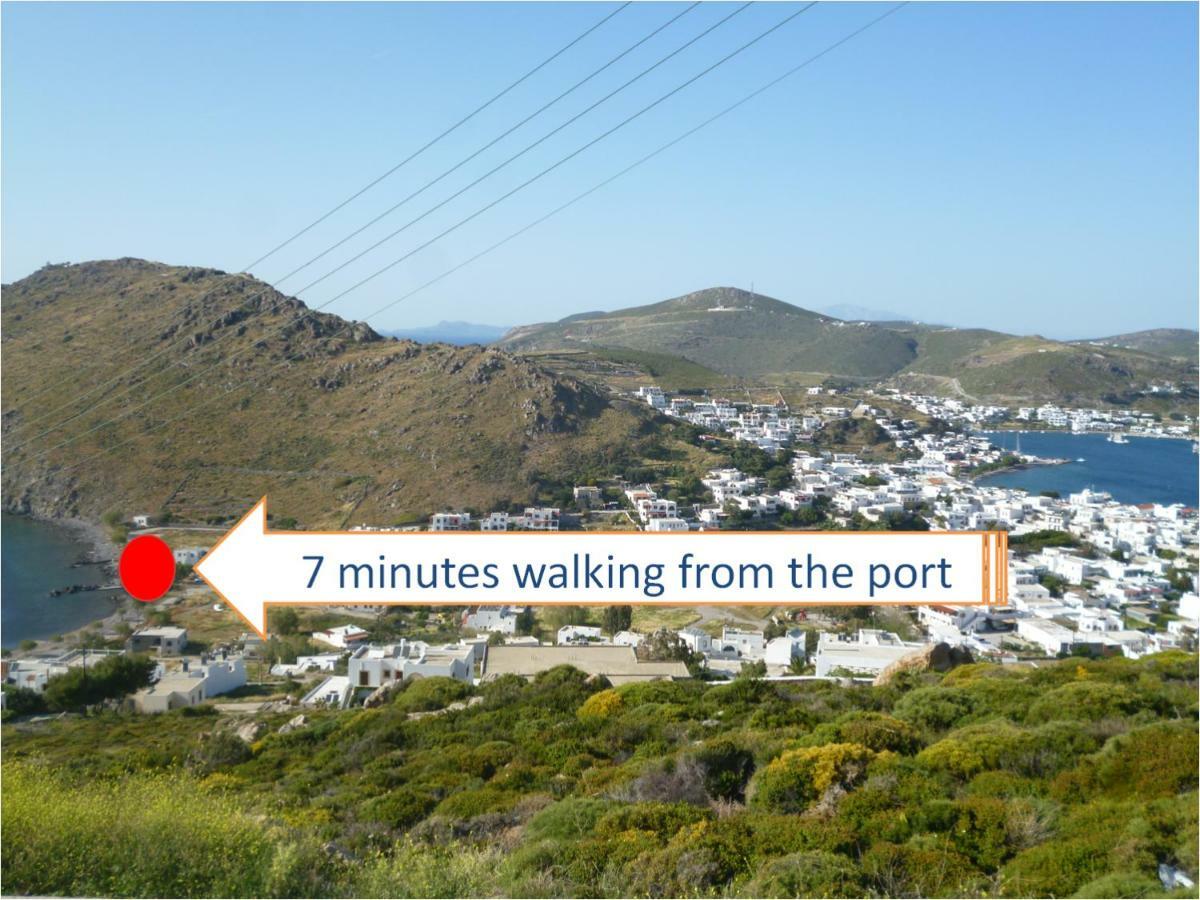Oklaca Patmos Beach Rooms Skála Exteriör bild